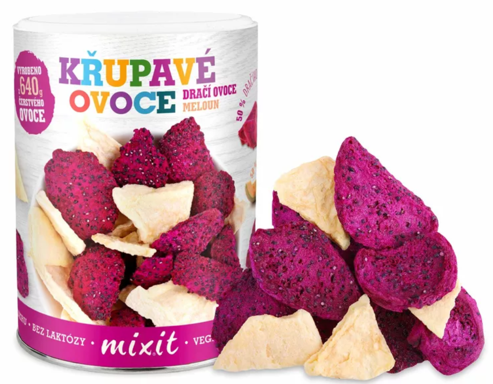 Křupavé ovoce meloun/dračí ovoce 80 g Mixit 